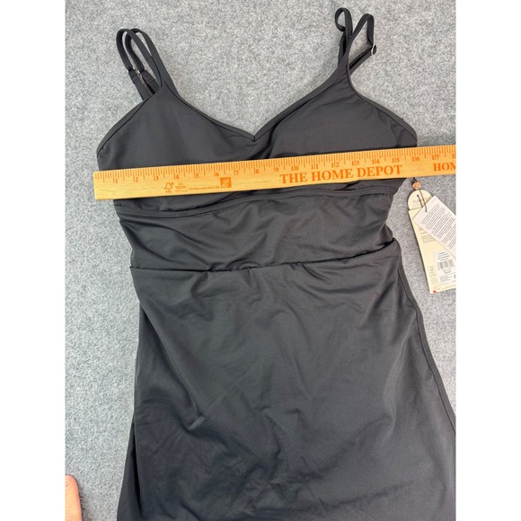 Cala Women's Black Swim Dress Tummy Control Adjustable Straps Classic - Picture 6 of 9